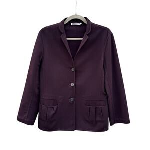 JIL SANDER Plum Straight Fit Cashmere Jacket 38 4